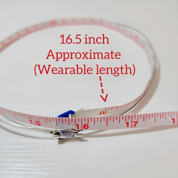 Vintage MEXICO Solid Sterling Silver Collar Choker Necklace 16.5" - Picture 9 of 10